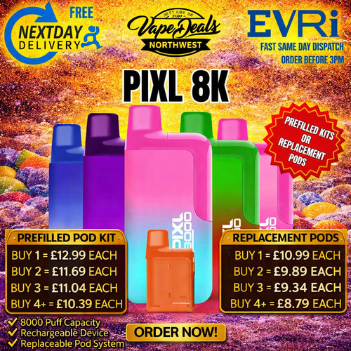 Pixl 8000 puffs vapes - 8000,